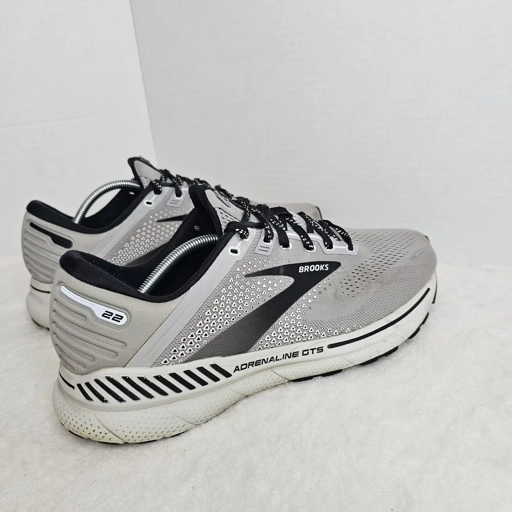 Brooks Adrenaline GTS 22 Men 12 Wide (2E)Grey Black Running Shoes 1103662E012
